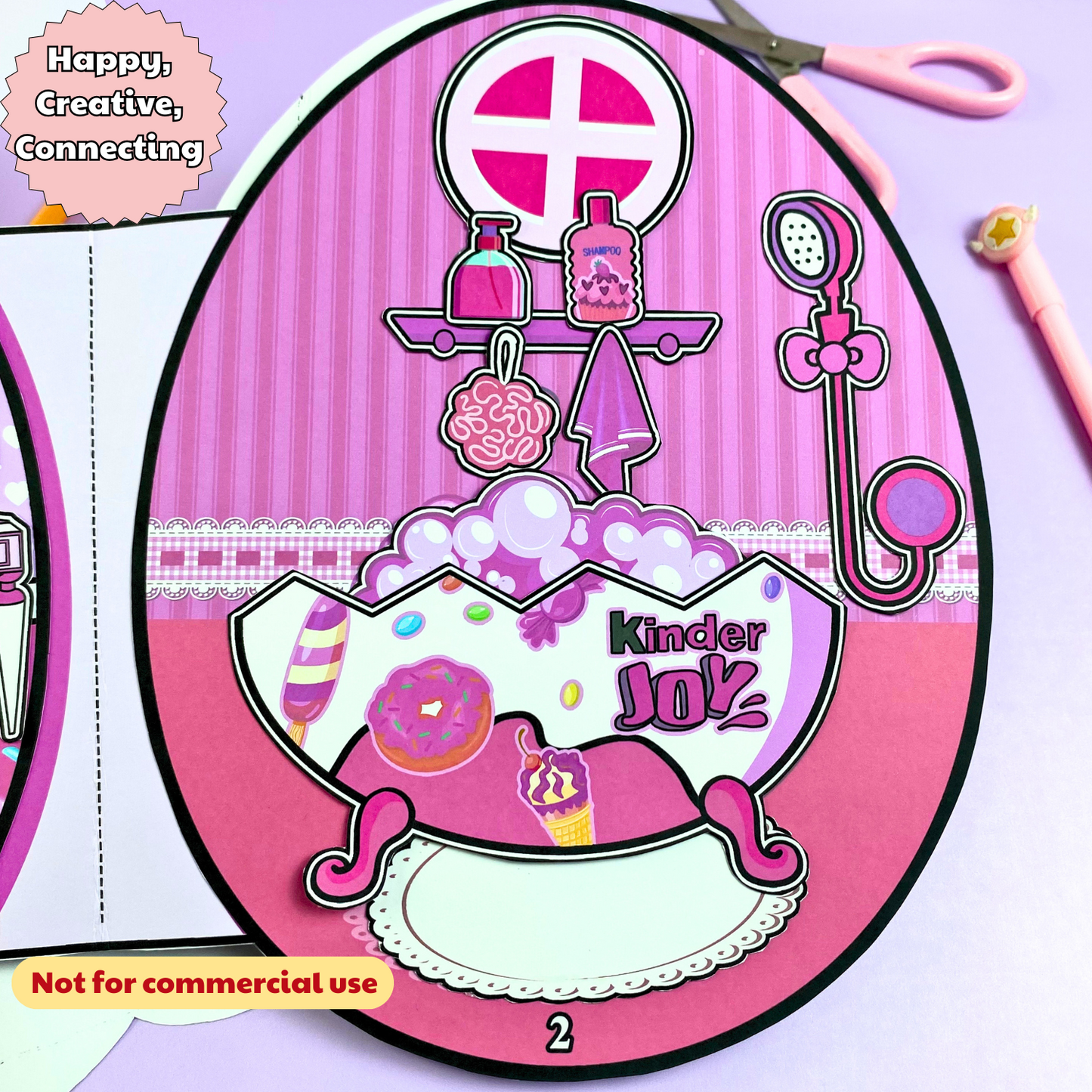 Education Activity Book | Pink Easter Egg Kinder Activity Book, Paper Doll House for Kids, Busy Book , DIY Crafts, Perfect Gifts for Girls