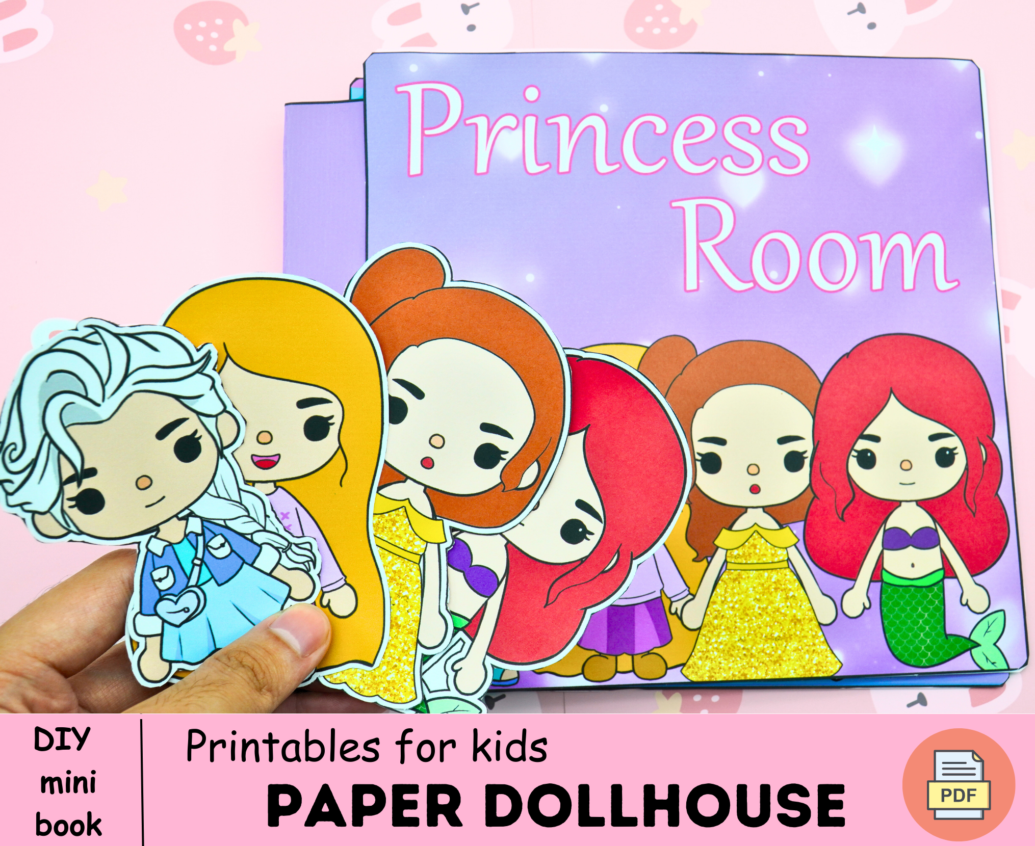 Toca boca dollhouse busy book toddler🌈Toca boca paper doll printable |  Paper dollhouse folding printed | DIY paper kit print for kids 🌈 Woa Doll