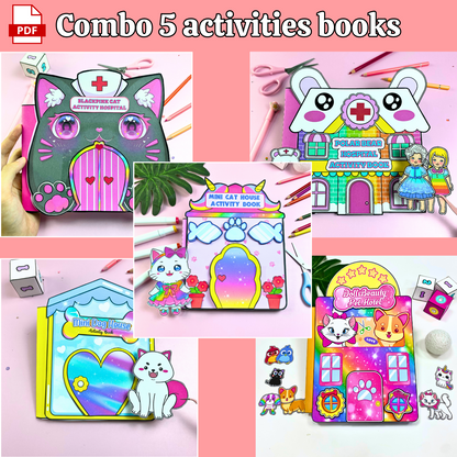 Education Activity Book | Polar Bear Hospital Activity Book, Fun Paper Toy for kid, Unique Birthday Gifts, Family connection, Limit screen time, Boost creativity