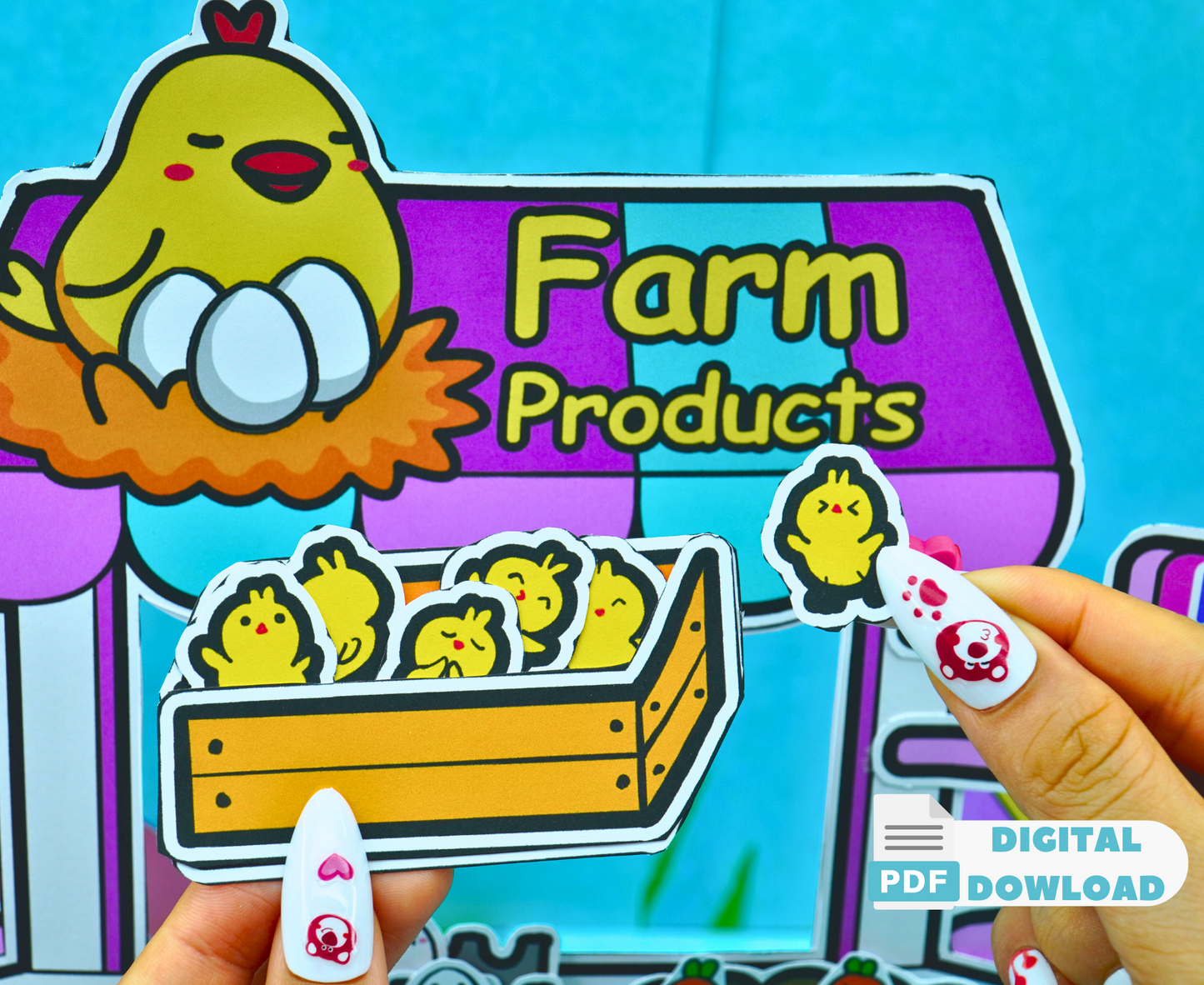 Printable Farm Store Paper Craft & Activities for Kids PDF Instant Download 🌈 Back to school Gift | Paper doll printable 🌈 Woa Doll Crafts