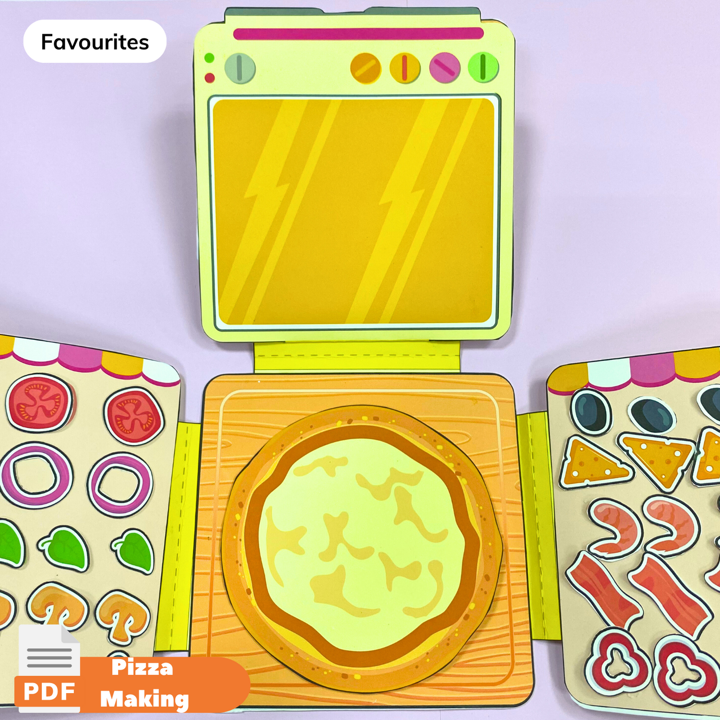 Handmade Pizza Oven Printable - Indoor Activities for Kids - Preschool Games, Toddler Busy Book, Holiday Games, Learning Games, Homeschool Printable 🌈 Woa Doll Crafts
