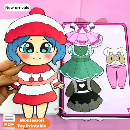 Montessori Toy Printable | Paper doll collection | DIY activity book printable | Learning materials dressing princess doll fashion Early Education🌈 Woa Doll Crafts