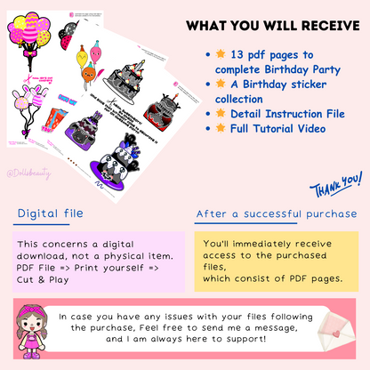 Printable Birthday Tags | Happy Birthday Gift Tag | Instant Download | Editable Printable 🌈 Woa Doll Crafts