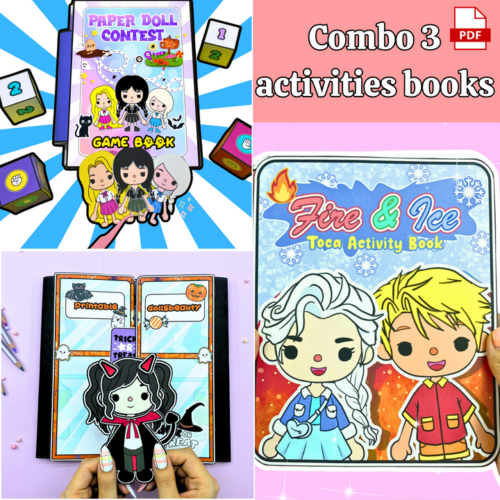 Education Activity Book | Toca barbie wardrobe | Toca Boca dollhouse | Unique Holiday Gifts