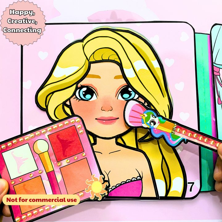 Education Activity Book | Paper Make up bag for kids - Paper doll - Paper Crafts for Kids - DIY Unique Holiday Gift for kids - DIY crafts