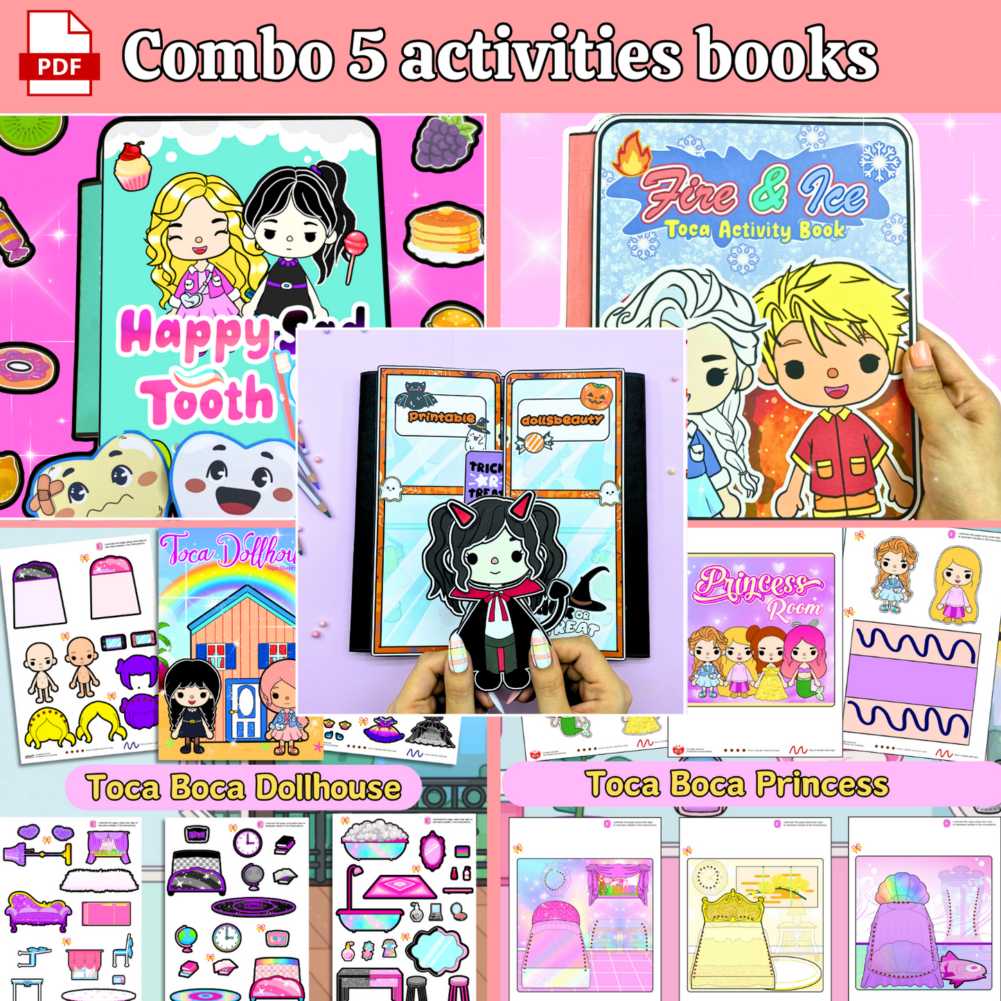 Education Activity Book | Toca barbie wardrobe | Toca Boca dollhouse | Unique Holiday Gifts