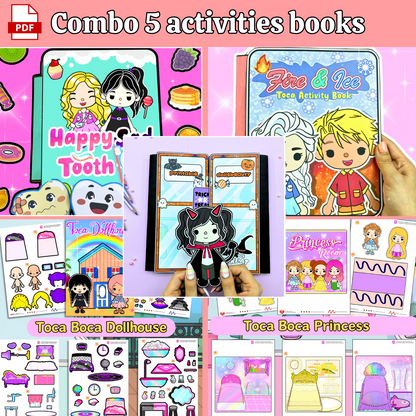 Education Activity Book | Toca barbie wardrobe | Toca Boca dollhouse | Unique Holiday Gifts