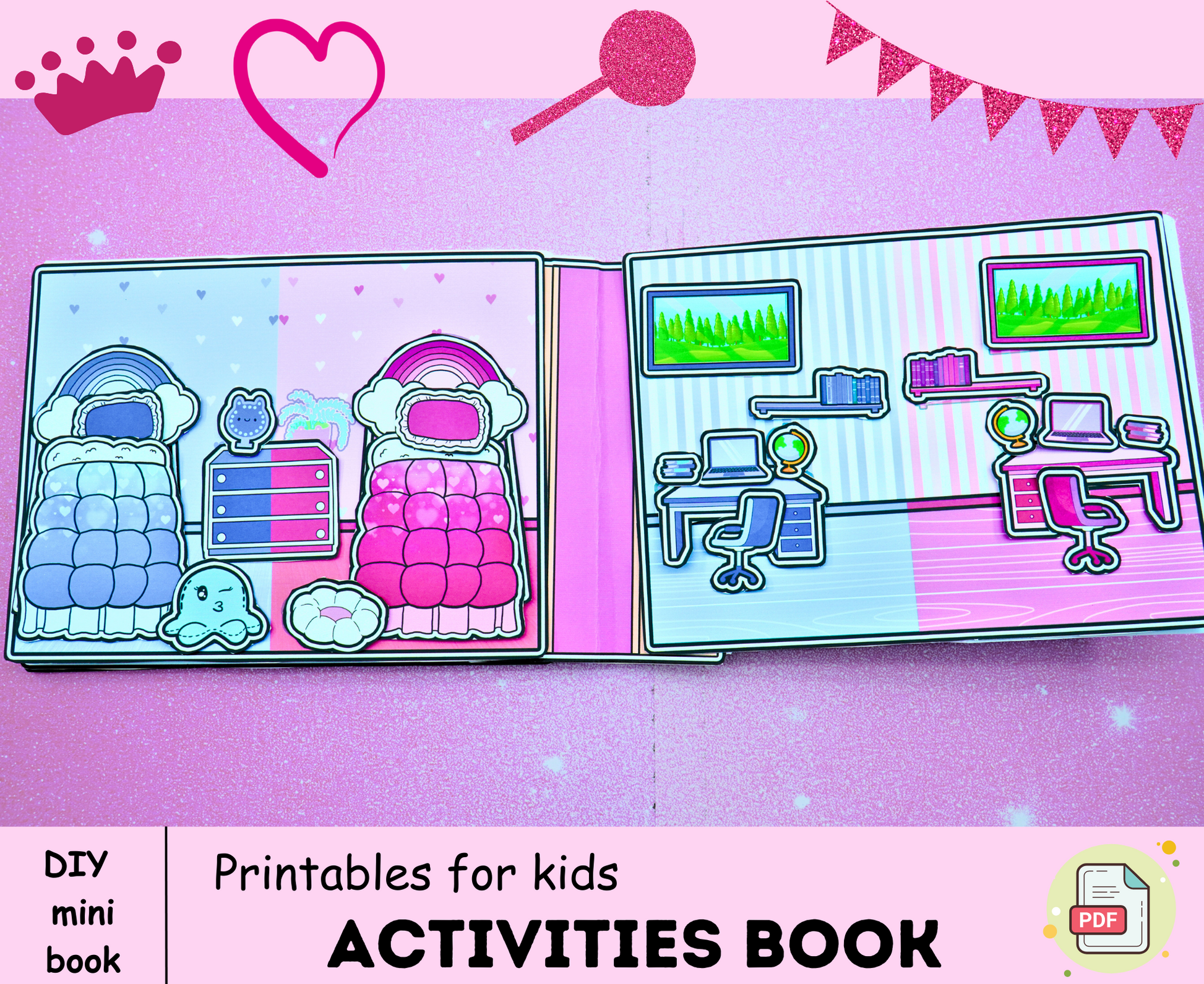 Printable Dollhouse Busy Book & Activities for Kids PDF -   Free  printable paper dolls, Paper doll printable templates, Paper doll house