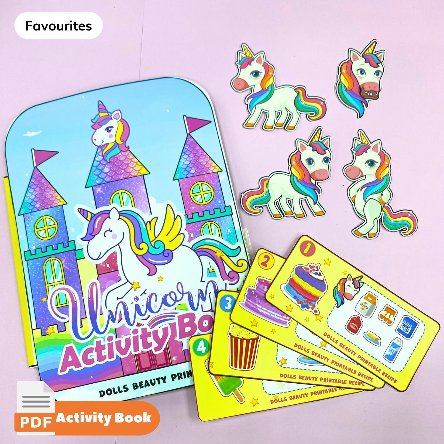 Printable Dollhouse Girls Activity Book Unicorn Printable -  Portugal