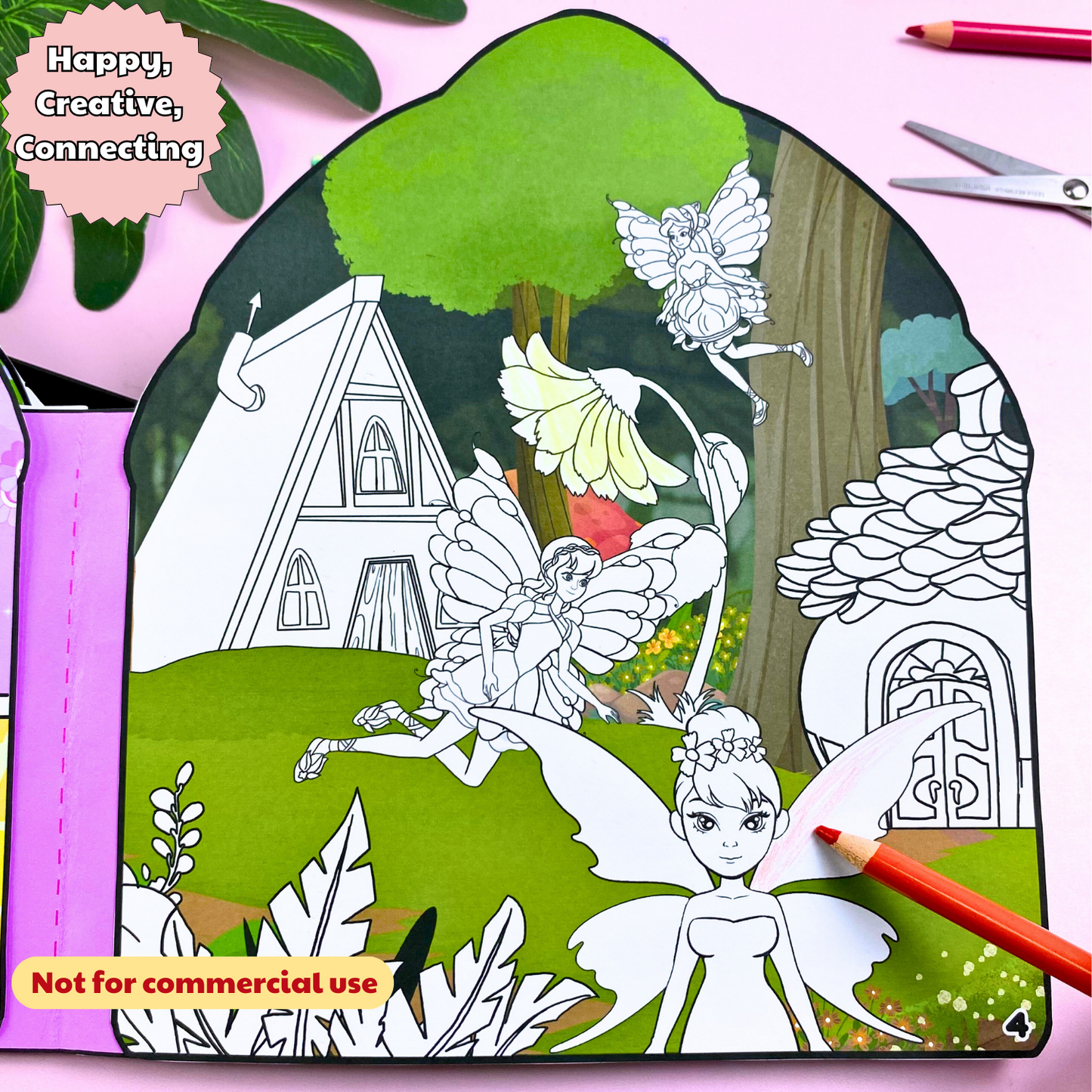 Education Activity Book | Flower Fairy Paper Doll House, Perfect Gift for Girls, Birthday Gift for Kids, Montessori Toys