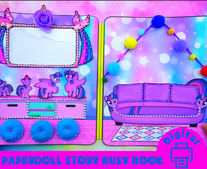 Magical Pony Cinema Busy Book Printable 🌈 Paper Doll Printables & Barbie Doll Clothes | Happy Children's Day Busy Book 🌈 Woa Doll Crafts
