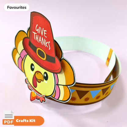13 Paper Thanksgiving Bundle Printable | Turkey Hat Paper Crown Thanksgiving Party Coloring Printable Kids Craft | Kids Thankful School and Holiday Craft Activity 🌈 Woa Doll Crafts