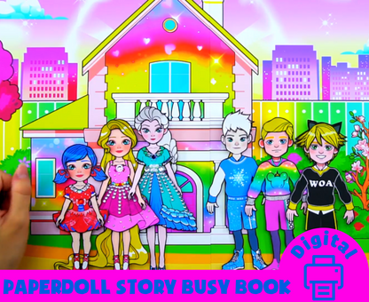 Magical Pony Cinema Busy Book Printable 🌈 Paper Doll Printables & Barbie Doll Clothes | Happy Children's Day Busy Book 🌈 Woa Doll Crafts