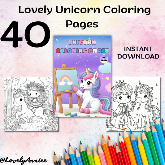 40 Lovely Unicorn Coloring Pages for Kids | Unicorn Coloring Pages | Coloring Books | Coloring Pages | Printable Coloring Pages | Kids Coloring 🌈 Woa Doll Crafts
