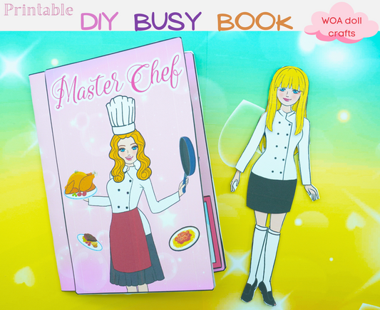 Barbie Chef Printables👩‍🍳 Delicious outfits and accessories for Barbie chef dolls | Cooking equipment for Barbie | Gifts for your little ones who love to cook 🎁Woa Doll Crafts