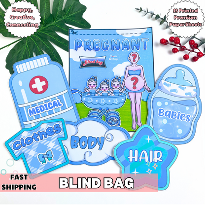 Education Activity Book | Blue Paper Blind Bags Printables, DIY Project for Kids Printable templates , Paper Dolls, Activities for Toddlers, Instant Download