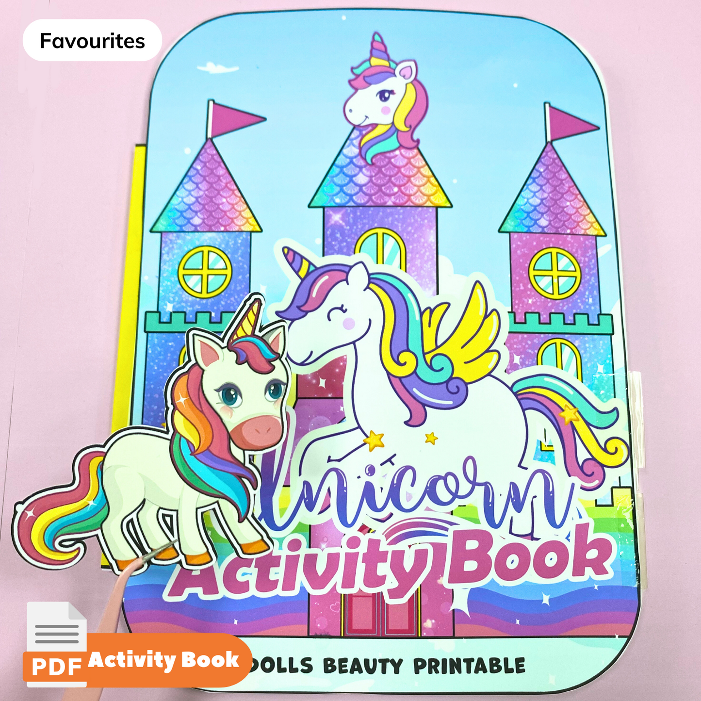 Printable Dollhouse - Unicorn Activity Book Printable | Paper Crafts for Kids | Paper Doll House | Girl Activity Book 🌈 Woa Doll Crafts