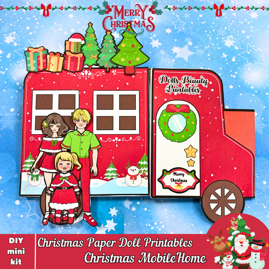 Christmas Mobile Home - Printable Digital Download for Festive Family Fun -DIY Printable Activity Book (Digital Download)