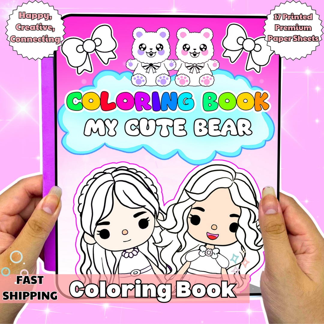 Education Activity Book | Coloring Book - Coloring Toca Boca House, Safe Paper Toy for kid, Unique Birthday Gifts, Family connection, Limit screen time, Boost creativity