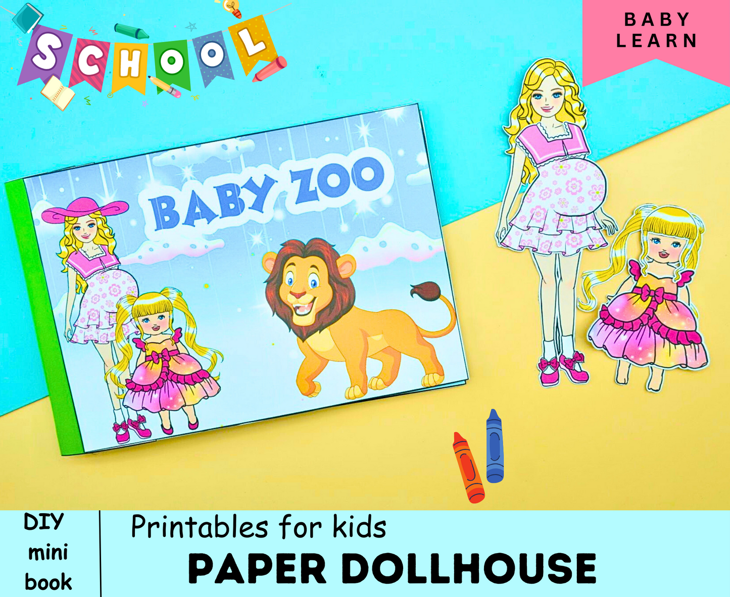 Animals of the World Busy Book Pages for Kids 🌈 Zoo journey with mom | Toddler Learning Binder for Preschool 🌈 Woa Doll Crafts