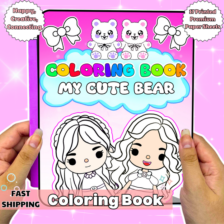 Education Activity Book | Coloring Book - Coloring Toca Boca House, Safe Paper Toy for kid, Unique Birthday Gifts, Family connection, Limit screen time, Boost creativity