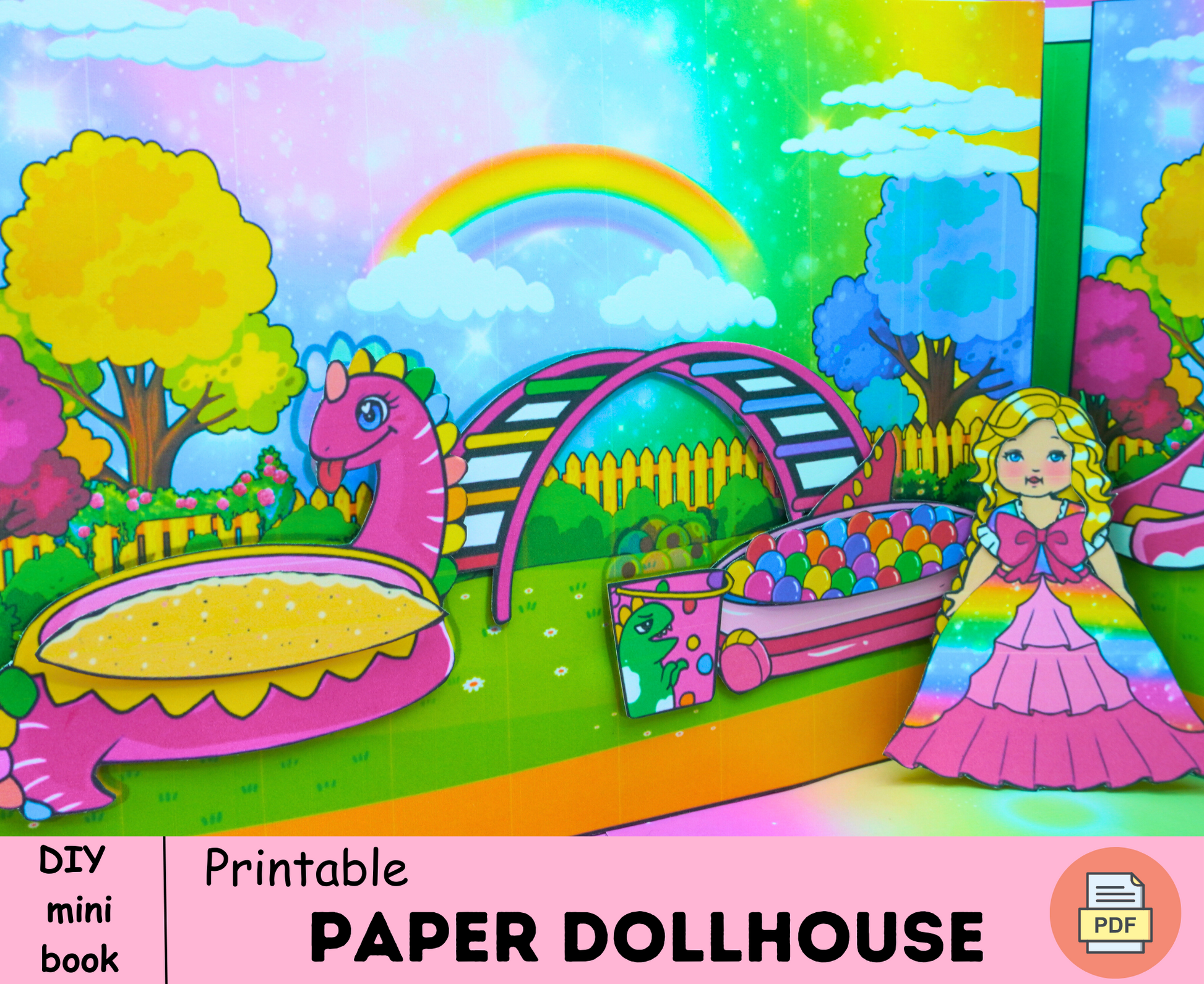 Printable Dollhouse for Paper Dolls Digital download DIY -  Portugal