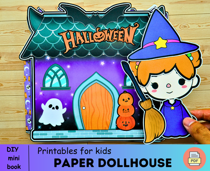 Halloween Toca Boca dollhouse printables | Mystery DIY halloween busy book for toddler to print  🌈 Woa Doll Crafts