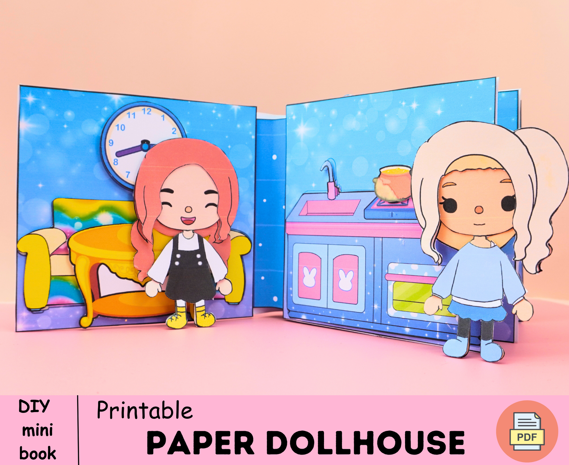 Papercraft: Folding Paper Dollhouse