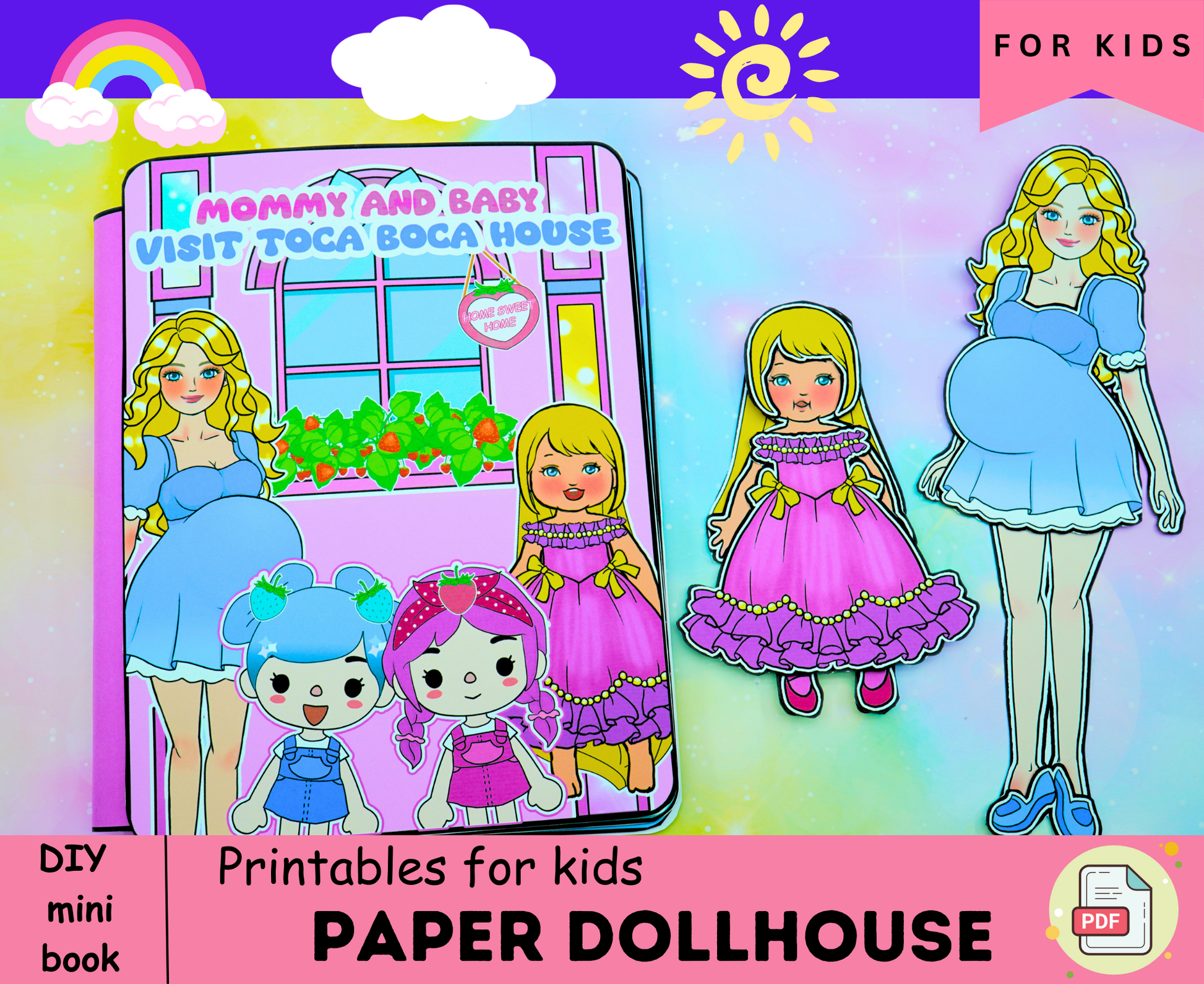 TOCA BOCA Paper Doll making kit DIY/Handmade Paper Crafts Idea