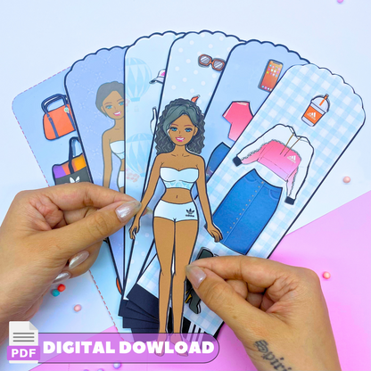 Printable Paper Dolls Dress up Kit 🌈 Dreamy Sportswear Wardrobe | Fashion Games, Paper toys | Paper Crafts DIY | Instant Download 🌈 Woa Doll Crafts