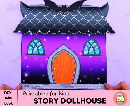 Wednesday story book for baby, story paper book printables for kids 🌈 DIY activities book for Kids 🌈 Woa Doll Crafts
