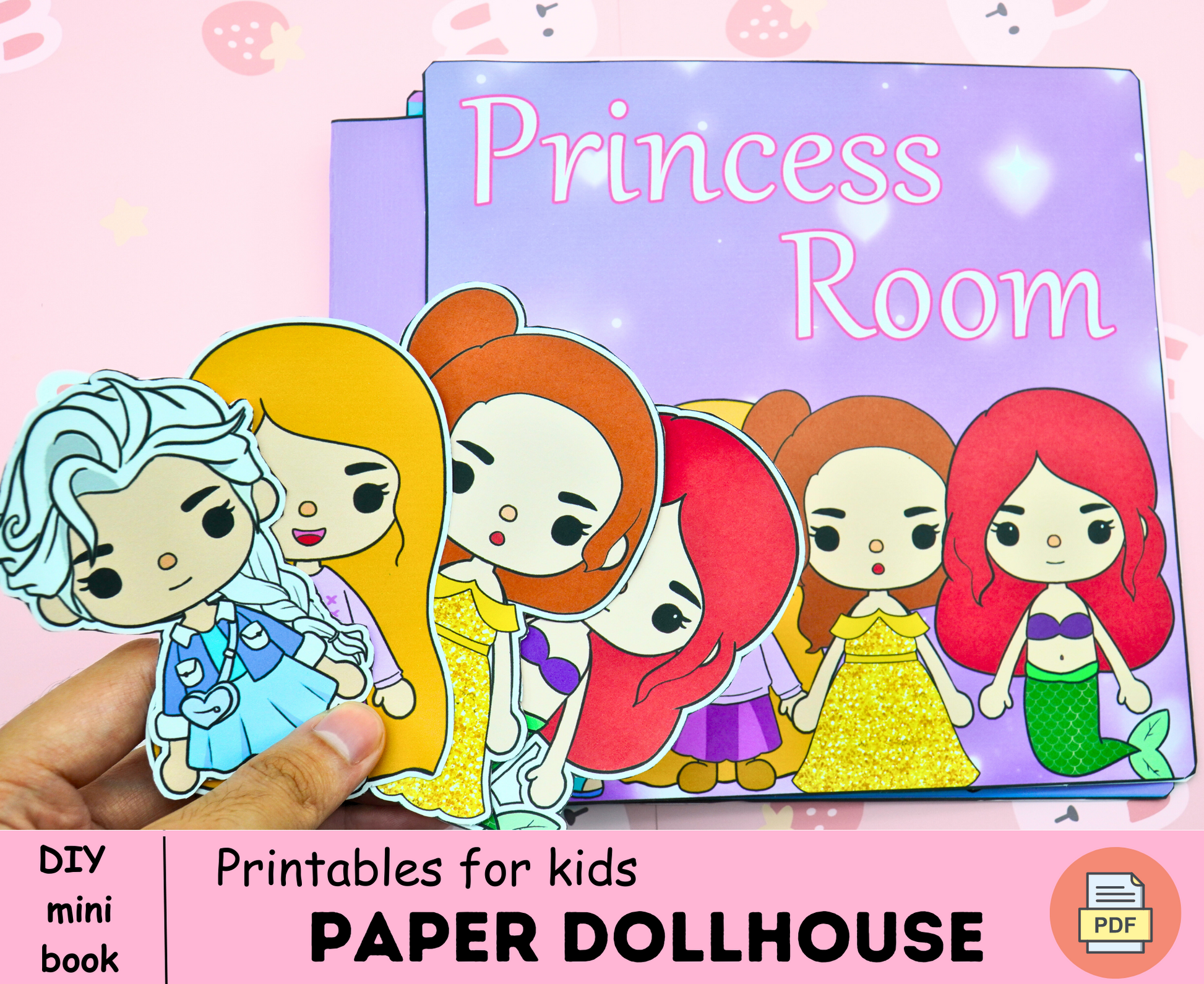 Toca Boca Paper Dolls Room/ Toca Boca House Room / Quiet book