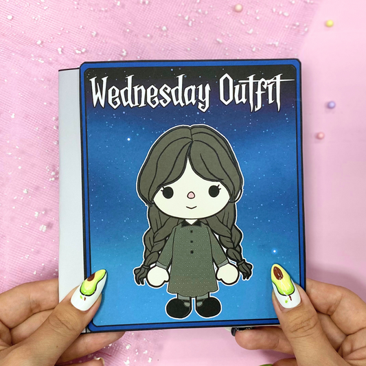 Cute toca Wednesday wardrobe 🌈 Activities book printable | Printable Gothic Dollhouse Busy book 🌈 Woa Doll Crafts