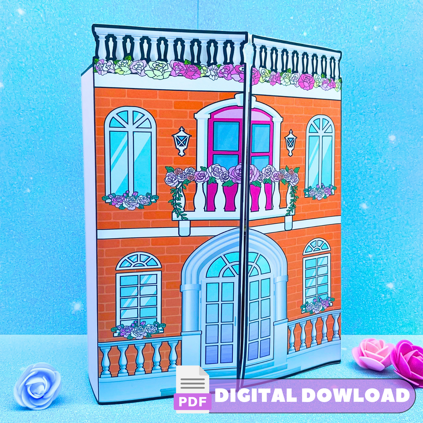 Vintage Royal Doll House Box - Build 3D Printable Dollhouse Kit 🌈 Pop Up House | Printable Toys | A4 DIY | Crafting | Instant Download 🌈 Woa Doll Crafts