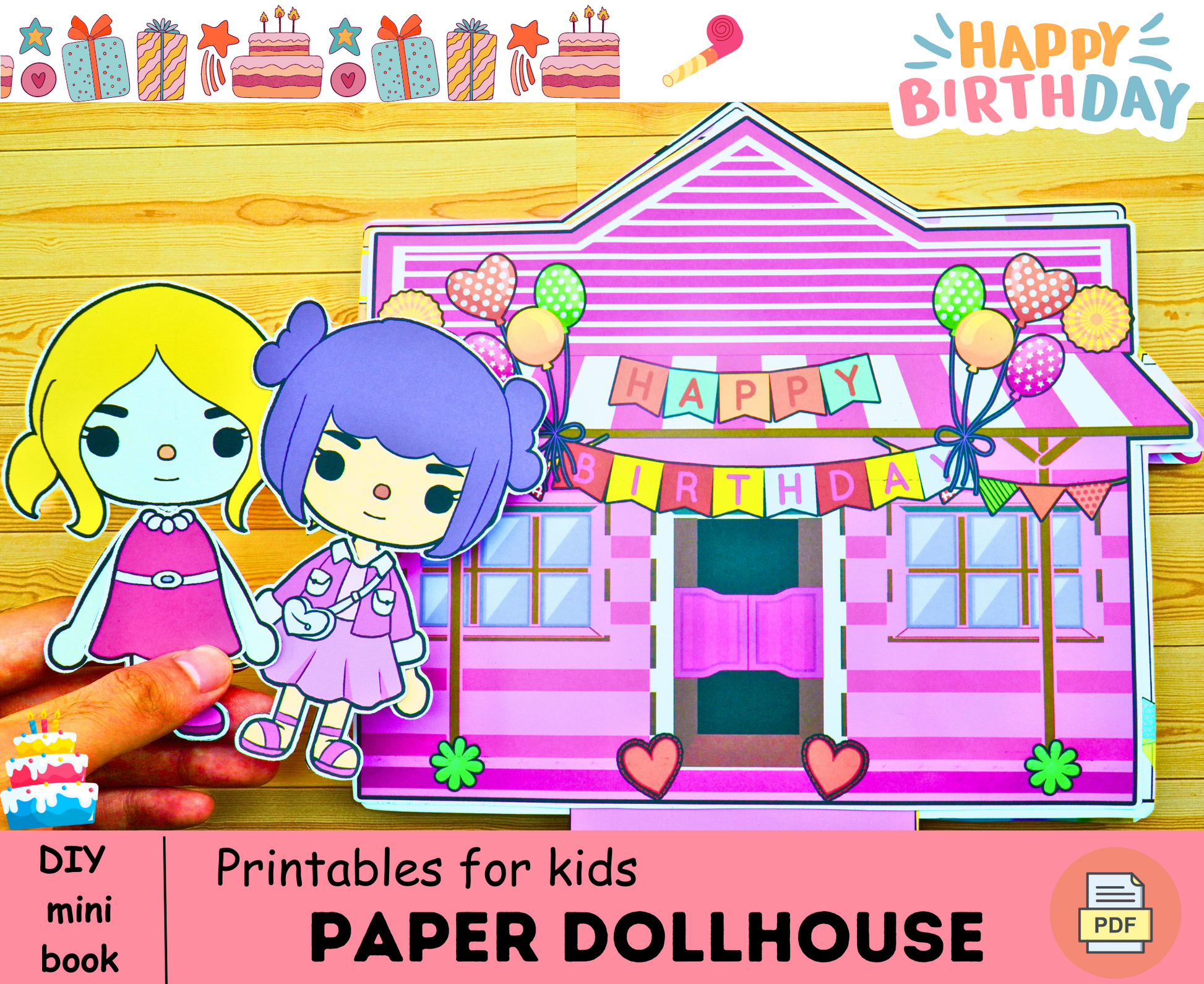 Toca boca dollhouse busy book toddler🌈Toca boca paper doll