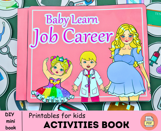 Baby learn job carrer busy book printable 🌈 Childrens Role Play jobs activities book to print 🌈 Woa Doll Crafts