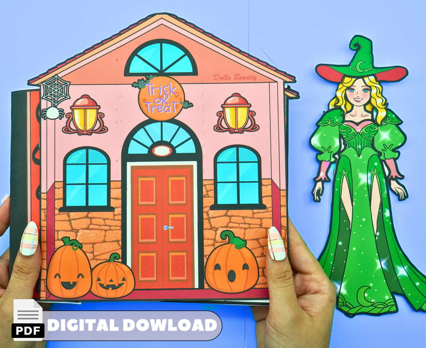 Happy Doll House Printable DIY project Dream Dollhouse with Paper Doll –  WOA DOLL CRAFT