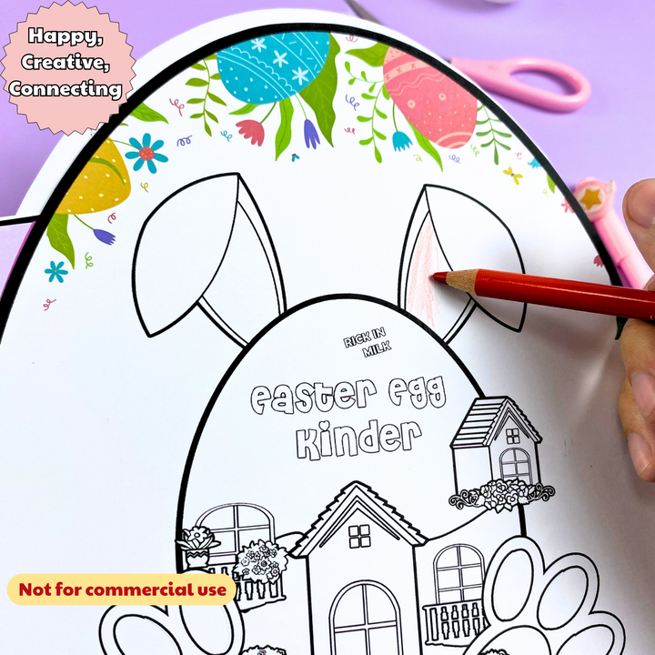 Education Activity Book | Pink Easter Egg Kinder Activity Book, Paper Doll House for Kids, Busy Book , DIY Crafts, Perfect Gifts for Girls