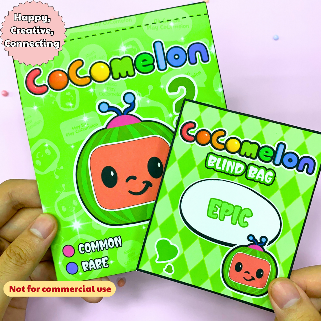 Education Activity Book | Printable Melon Blind Bags, DIY Project for Kids Printable templates Miniature Blind Bags, DIY crafts, Paper Dolls