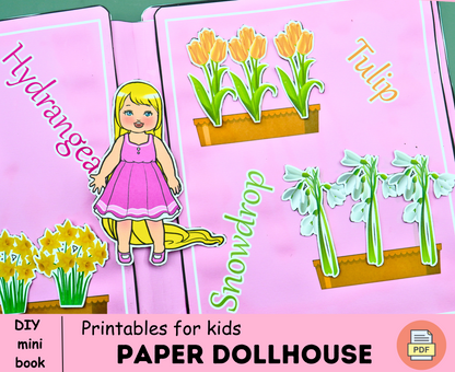 Baby Learn Flower Busy Book for toddler printable | Activities book about flower 🌈 Woa Doll Crafts