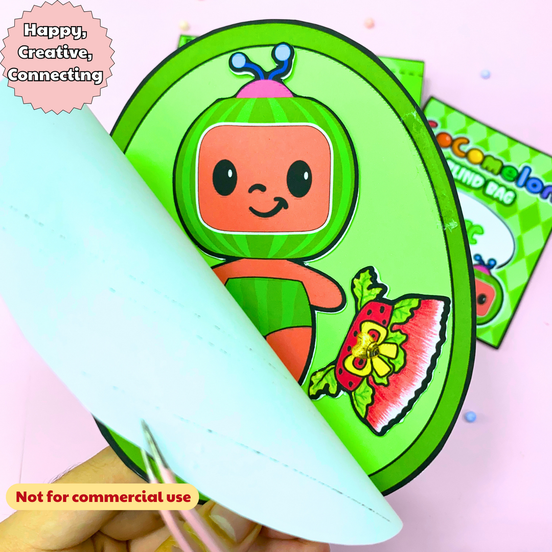 Education Activity Book | Printable Melon Blind Bags, DIY Project for Kids Printable templates Miniature Blind Bags, DIY crafts, Paper Dolls