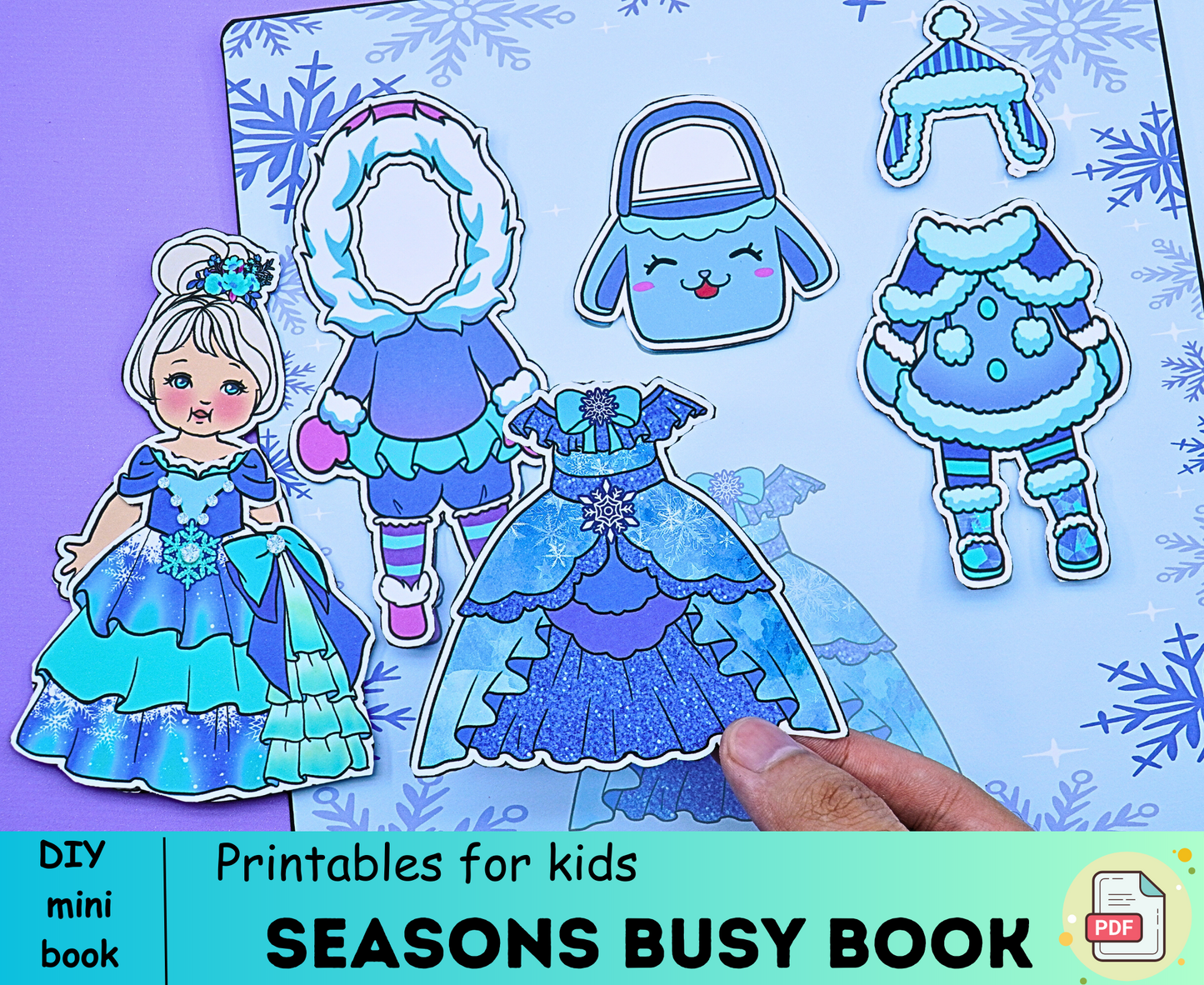 Winter Busy Book🌈 Toddler Busy Book Printable|  Winter Learning Binder | DIY kit for your little one🌈 Woa Doll Crafts