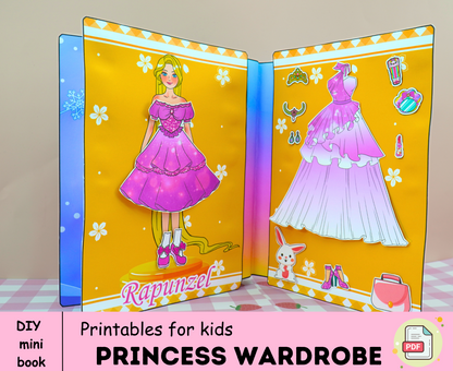 Disney Princess 🌈 Princess Paper Doll Closet Wardrobe Printables | Paper Crafts for Kids | Paper Doll House 🌈 Woa Doll Crafts