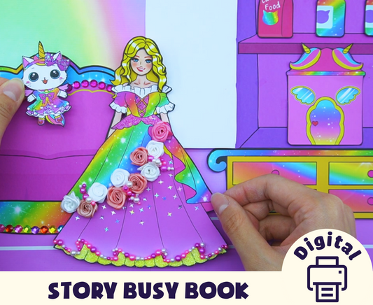 🌈 Rainbow Barbie with kute pet printables 😍 Pink barbie paper doll house Mommy and daughter activity | DIY crafts for kids | Woa Doll Crafts