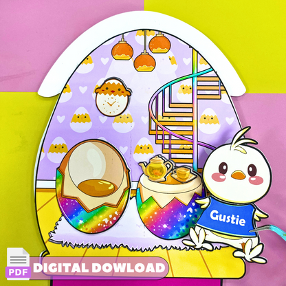 Rainbow Egg House Printable 🌈 Handmade toddler busy book | DIY project for kids Activities for Toddlers, Busy Book, PDF 🌈 Woa Doll Crafts