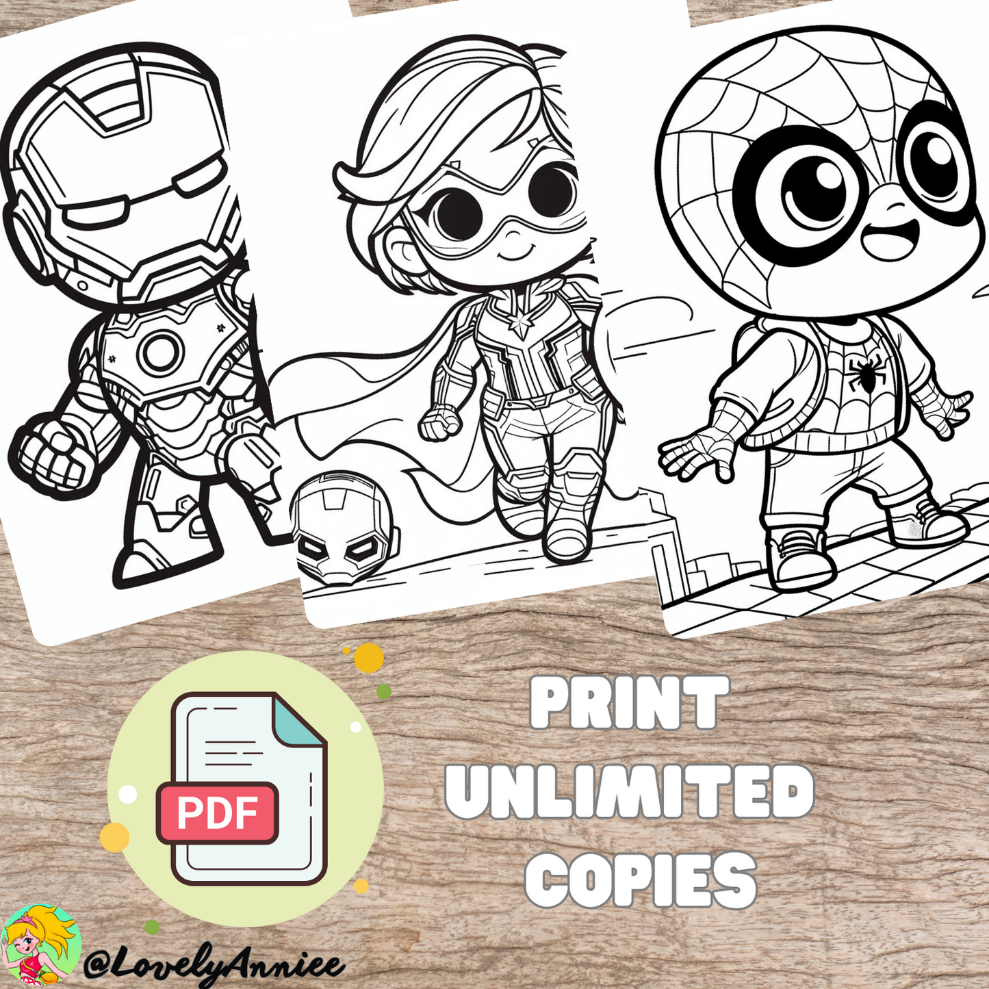 Super Hero Coloring Book Printables, Coloring Book Pages, Kids Coloring Book, Superhero Coloring,Fun Activity For Kids 🌈 Woa Doll Crafts