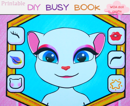 Cute with the printable Angela cat make up kit 🐱 DIY kit for your little one - Paper doll house - Activity book for kids 🐱 Woa Doll Crafts