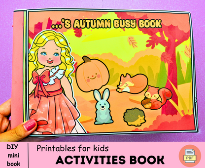Autumn Busy Book Printable version 2.0 🌈 Toddler Busy Book | Learning Folder Kids | Fall Busy Binder 🌈 Woa Doll Crafts
