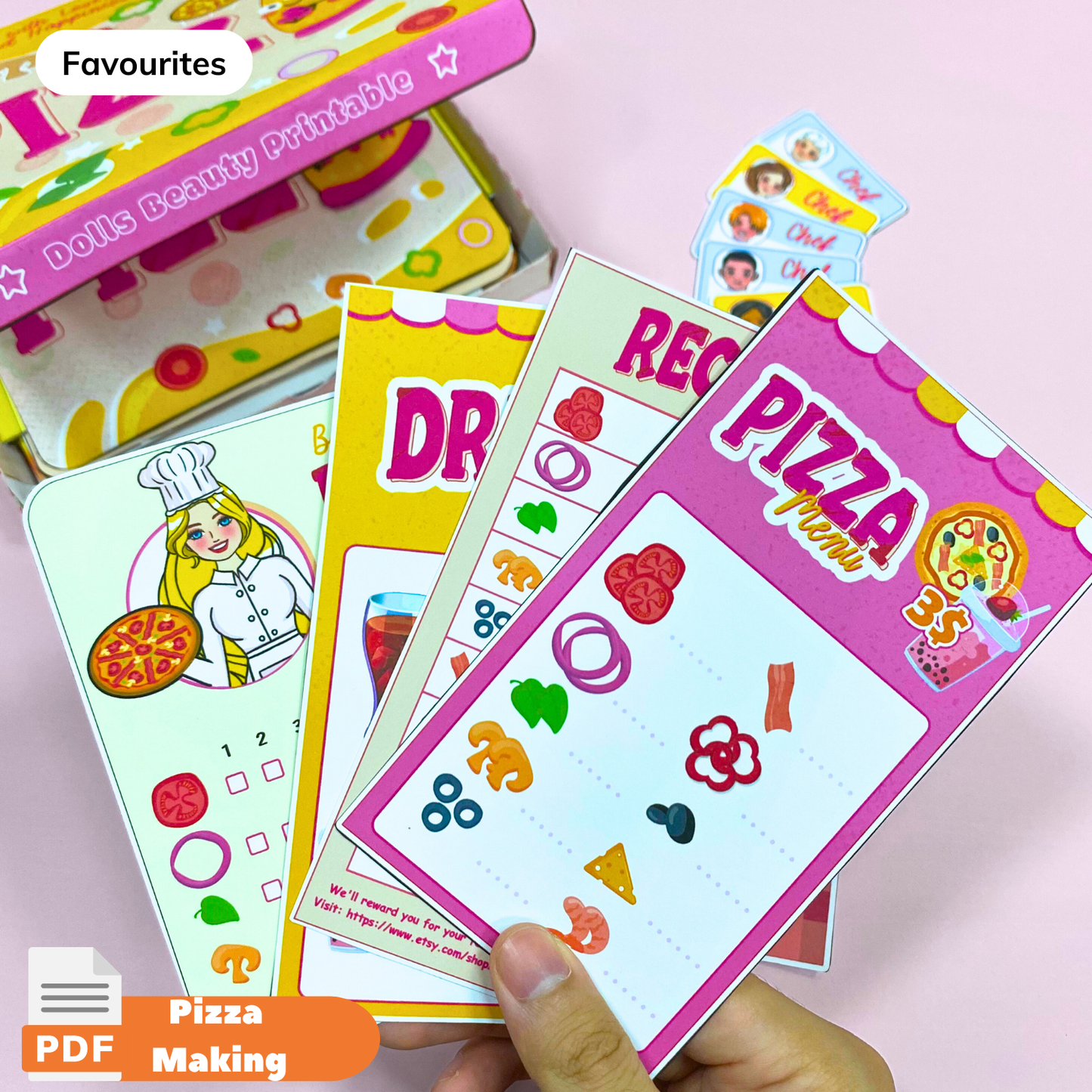 Handmade Pizza Oven Printable - Indoor Activities for Kids - Preschool Games, Toddler Busy Book, Holiday Games, Learning Games, Homeschool Printable 🌈 Woa Doll Crafts