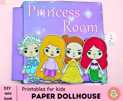 Princess Paper Dolls Quiet Book in Toca Boca world Printable 🌈 Montessori quiet book 🌈 Woa Doll Crafts